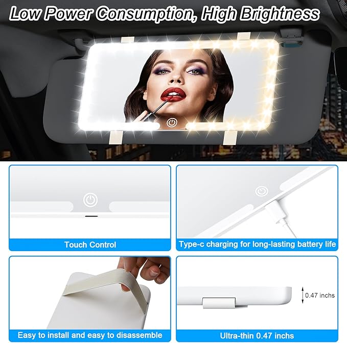 Car Sun Visor Make Up Mirror